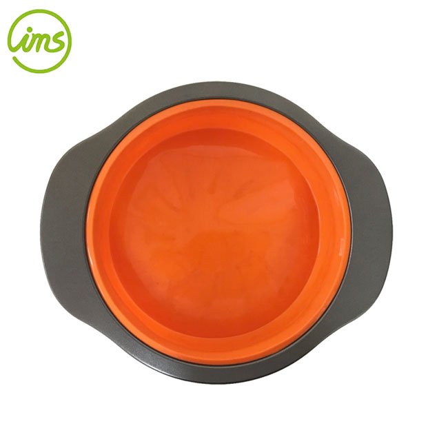 Moule à gâteau en silicone orange de 9 pouces